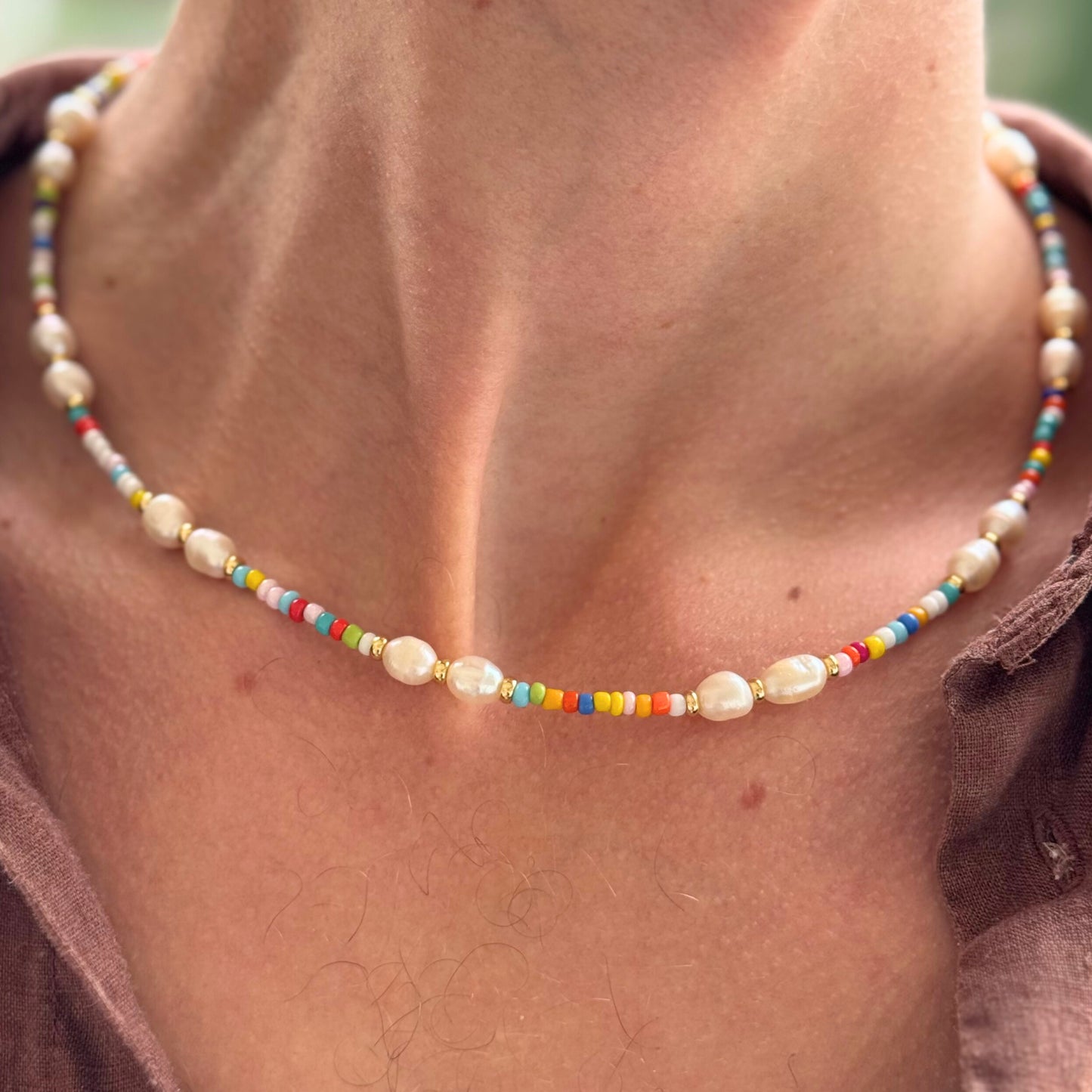 Infini - Choker Necklace with Freshwater Pearls