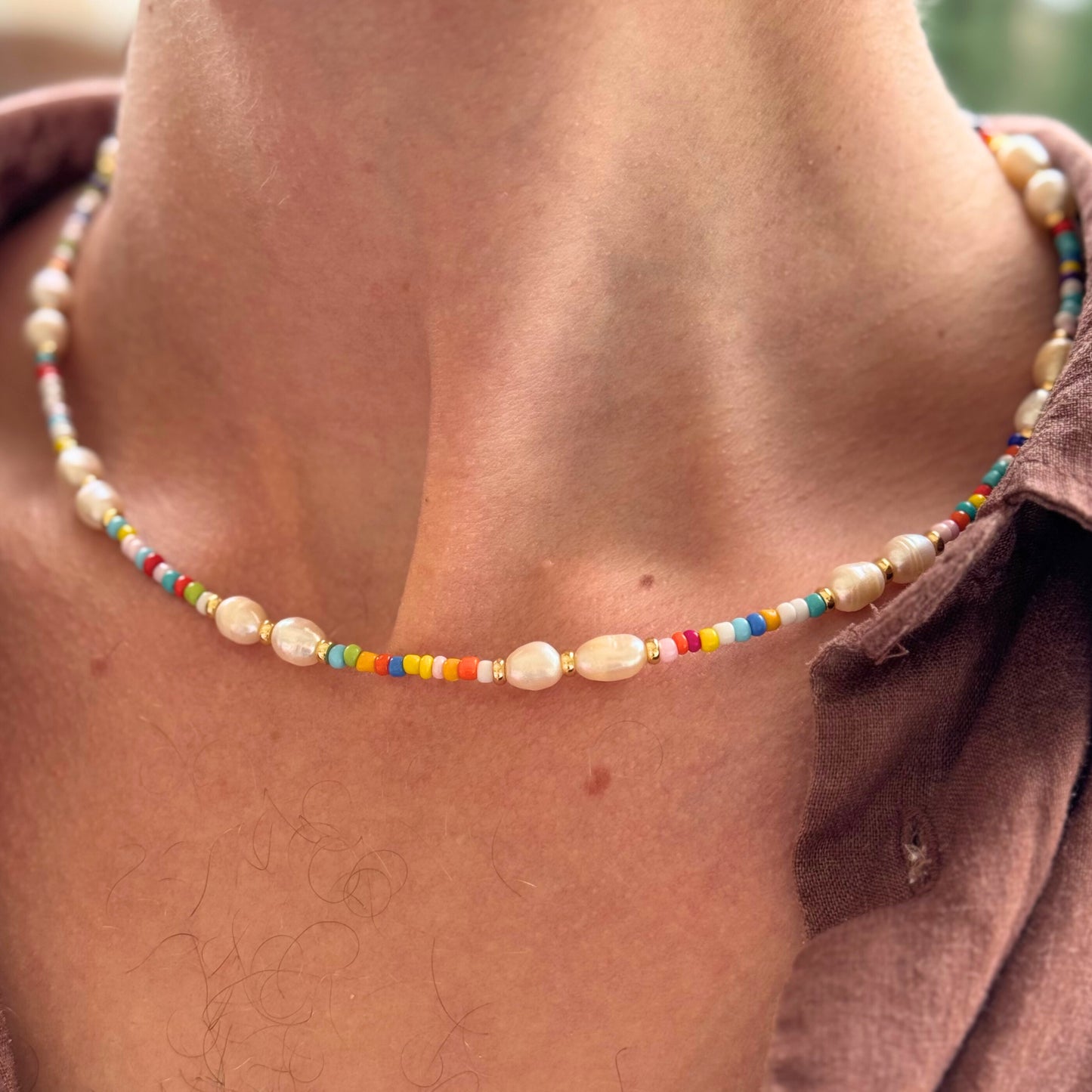 Infini - Choker Necklace with Freshwater Pearls