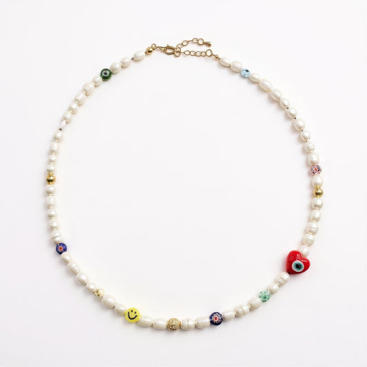 Fidélité - Catchy Necklace with a Red Heart